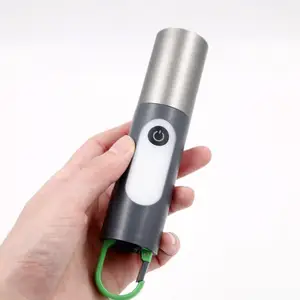 USB Rechargeable Mini LED Pen Torch Aluminum Zoomable Tactical Flashlight For Camping Hiking