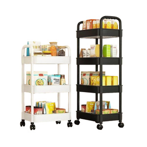 Plastic Storage Rack 5 Layers Movable Multi Purpose Office Organizer Floor <b>Standing</b> Rectangle - Product Image 3