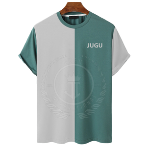 T-shirt sportif pour homme en polyester/coton, imprimé numériquement, design vierge non tissé - Product Image 1