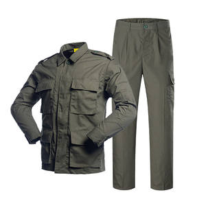 Conjunto de Chaqueta y Pantalones de Camuflaje BDU para Hombre, Resistente al Desgaste, para Entrenamiento al Aire Libre, Senderismo, Uniforme Táctico Verde ACU - Product Image 2