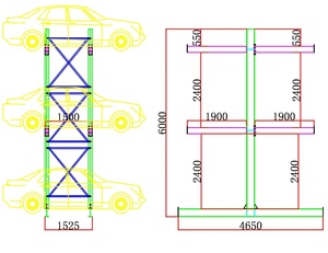 Rangement de supports en porte-à-faux pour voitures en déchets dans la cour - Product Image 5