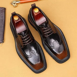 Zapatos Oxford de Cuero Genuino para Hombre, Estilo Italiano de Alta Gama, Hechos a Mano, para Boda, con Cierre Deslizante, Bordado Ligero Otoñal, Puntera de Acero - Product Image 5