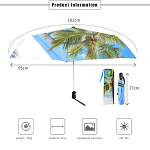 Custom Sturdy 8 Ribs Wind Resistant Ergonomic Handle Manual Carbon Fiber Folding <b>Umbrella</b> for Outdoor Activities & Hiking - Product Image 3