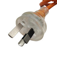 Câble d'alimentation avec prise australienne 3 broches et cordon d'extension IEC C13 femelle verrouillable H05VV-F 3G1.0mm² 10A 250V Orange Lock C13