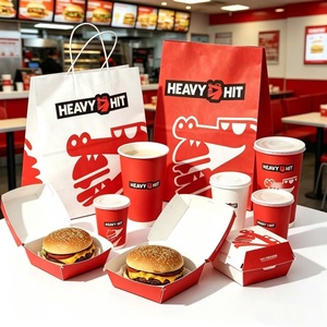Seau alimentaire jetable en papier couché écologique, étanche, pour collations, sucre, nouilles, bonbons, restauration rapide, pâtes, <span class=keywords><strong>restaurant</strong></span> - Product Image 6