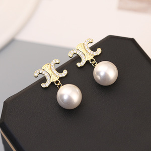 Phong Cách Sang Trọng 925 Bạc Ins Hình Học Thiết Kế Bông Tai Đơn Giản Khí Kim Độc Đáo Cá Tính Phụ Kiện Pre-Thuộc Sở hữu Ngọc Trai - Product Image 2