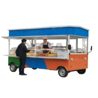 Carrito de Comida Rápida Eléctrico de Cero Emisiones para Eventos al Aire Libre, Resistente a la Oxidación y con Compartimentos Aislados, Sin Costo de Combustible