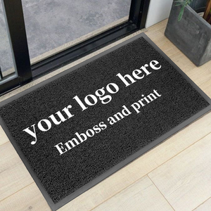 Tapis spaghetti personnalisé en PVC <span class=keywords><strong>paillasson</strong></span> extérieur moderne avec support ferme imprimé de logo lavable rembourré pour l'<span class=keywords><strong>entrée</strong></span> des hôtels - Product Image 2