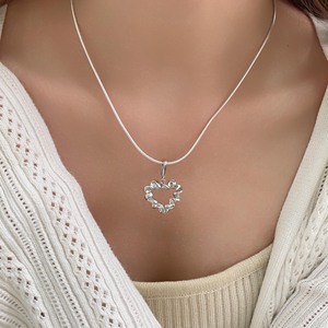 สร้อยคอจี้รูปหัวใจเงินแท้ S925 สำหรับผู้หญิง สร้อยคอเงิน 925 สำหรับใส่ทุกวัน เครื่องประดับคุณภาพดี - Product Image 2