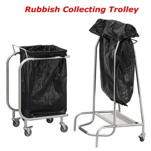 Commerciële Schoonmaak Vuilniswagen Schoonmaken Afval Collector <span class=keywords><strong>Trolley</strong></span> Voor Stofzak Rvs Ziekenhuis Vuilniswagen - Product Image 4