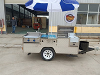 Chariot de vente ambulante de hot-dogs entièrement équipé avec design personnalisé, en acier inoxydable, prix d'usine