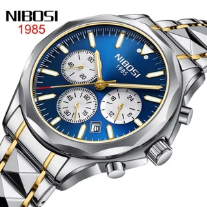 For 2608 Fashion Luxury Chronograph <b>Watch</b> for Men Stainless Steel 3BAR Water Resistant Luminous Date Quartz <b>Watch</b> Push Button - Product Image 5