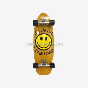 Planche de skateboard Cruiser en bois d'érable de 30 pouces, design visage souriant de dessin animé, style rétro, utilisation en extérieur, adulte - Product Image 1