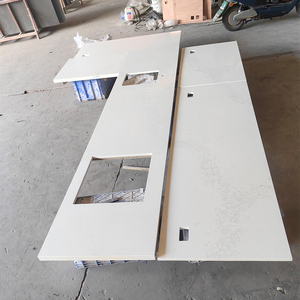 Factory Wholesale Modern Design White Quartz Polished Countertops OEM/ODM Calacatta 5046 Nuvo 20mm <b>Artificial</b> <b>Stone</b> Kitchen - Product Image 6