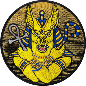แผ่นปักลายอานูบิสแบบอียิปต์ รีดติดผ้า สำหรับตกแต่งกระเป๋า หมวก เสื้อผ้า - Product Image 4