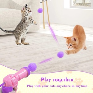 ของเล่นแมว ของเล่นฝึกทักษะแบบอินเทอร์แอคทีฟสำหรับลูกแมว ของเล่นปืนยิงลูกบอลขนาดเล็กสร้างสรรค์ ของเล่นลูกบอลยืดหยุ่น ของเล่นสัตว์เลี้ยง - Product Image 2