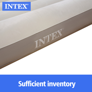Lit d'air simple <span class=keywords><strong>Intex</strong></span> 64103 Queen Dura-Beam Series, matelas gonflable confortable en velours côtelé pour le camping en plein air - Product Image 4
