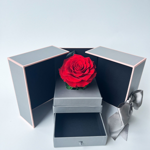Boîte à bijoux Forever Roses personnalisée, boîte à anneaux de haute qualité, roses préservées pour la fête des mères, la remise des diplômes, Noël, vente en gros - Product Image 4