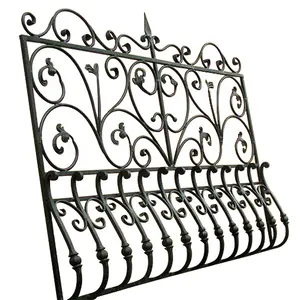 Conception de grille en fer pour la sécurité des fenêtres et la clôture de jardin Fenêtre en acier métallique étanche avec revêtement en poudre Grille en fonte