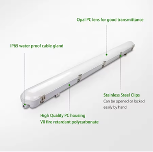 หลอดไฟ LED แบบท่อเดี่ยว ป้องกันน้ำ 3 ชั้น สำหรับภายนอกอาคาร 2x36w IP65 โคมไฟกันน้ำ T8 LED IP65 แบบ Tri-proof - Product Image 2
