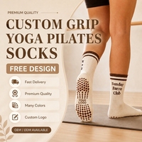 Chaussettes de Pilates et de Yoga Personnalisées pour Jeunes et Professionnels – Antidérapantes, Respirantes, Écologiques, Séchage Rapide, pour Femmes, Collection Printemps