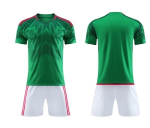 2026 Nieuw Nationaal Voetbalteam Tenue Design Hoge Kwaliteit Volwassen Voetbalset Op Maat Gemaakt Polyester Zomer Korte Ademend - Product Image 4