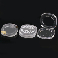 4.5g ovale Transparent Monochrome poudre boîte poudre fard à joues crème Rouge plaque haute lumière cosmétique plaque miroir maquillage plaque
