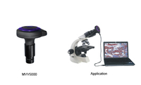 Caméra de microscope numérique USB 2592x1944 30fps, caméra de microscope USB 5MP avec objectif relais intégré pour l'inspection de circuits imprimés