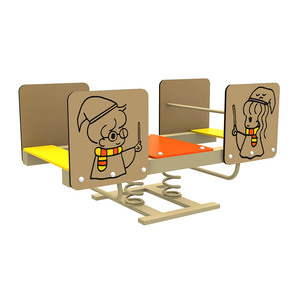 Balançoire à ressorts en PE pour enfants, équipement de terrain de jeu pour parcs publics, vente en gros, fabricant chinois - Product Image 5
