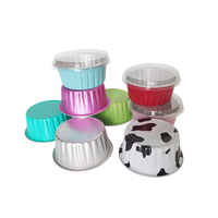 Offre Spéciale – Bol à Pudding Coloré 125 ml en PP Écologique de Qualité Alimentaire avec Couvercle en Aluminium, Idéal pour la Cuisson au Four