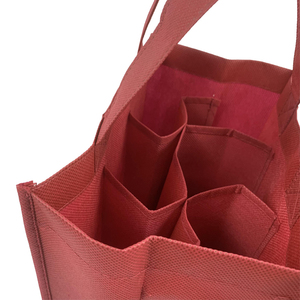 Sac de vin non tissé réutilisable Bolsa de vino promotionnel 4 bouteilles 6 bouteilles sac de vin en tissu non tissé sac de bouteille de vin avec poignée - Product Image 3