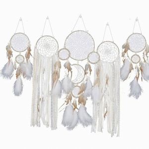 Großer Makramee-Wandbehang Boho Seegras Wanddekoration Gewebtes 2er-Set Coquette Ästhetische Dekoration Wasserhyazinthe Kind - Product Image 2