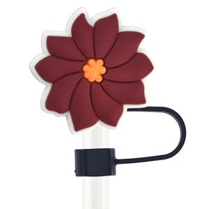 Cubierta de Silicona para Pajitas de 10 mm con Logotipo Personalizable, Diseño Creativo de Flores, PVC Suave, Reutilizable, a Prueba de Polvo, Accesorios para Bebidas - Product Image 6