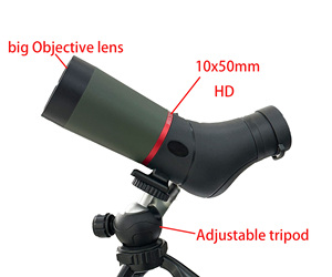 10X50 하이 클리어 단안 망원경 녹색 코팅 여행 캠핑 스포팅 및 야외 스포츠를위한 미니 조류 관찰 범위 - Product Image 4