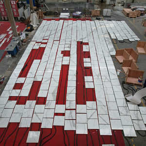 Goldtop Italy calacatta Trắng phiến đá cẩm thạch gạch thiết kế hiện đại 3D sơ đồ <span class=keywords><strong>OEM</strong></span>/ODM gạch đá cẩm thạch sang trọng cho Australia Aura dự án - Product Image 2