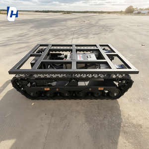 Châssis à chenilles en caoutchouc électrique télécommandé, châssis à moteur hydraulique, personnalisation des chenilles, plateforme de fondation, ingénierie - Product Image 4