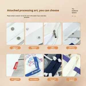 Bolsa de Promoción Publicitaria de <span class=keywords><strong>Lona</strong></span> y Algodón con Logotipo Personalizado, Impresa por Transferencia de Calor, de un Solo Hombro y Portátil - Product Image 3