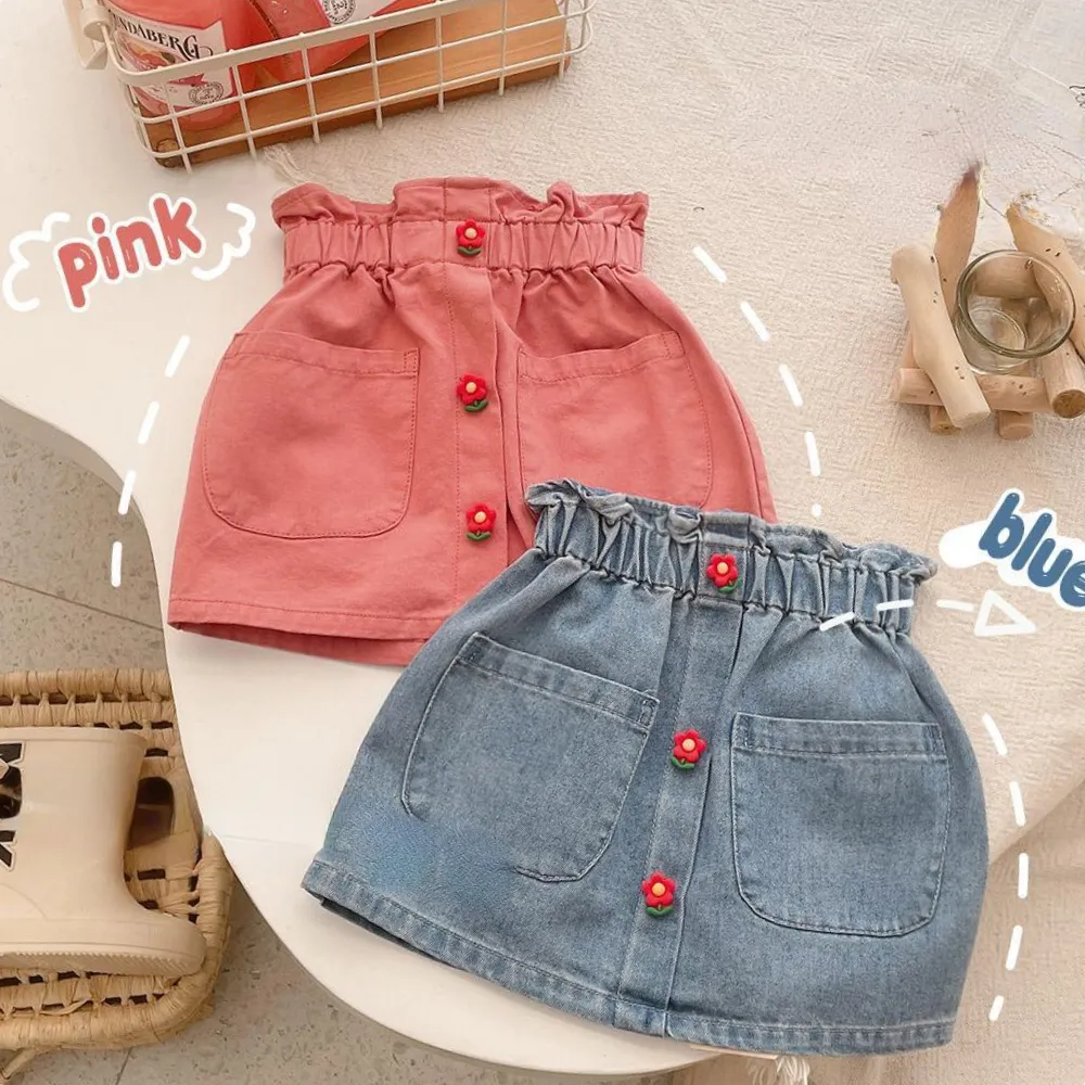 Neue Mode Mädchen Jeans röcke Herbst Kinder Kleidung Kleinkind Mädchen Jean Tutu Rock Baby Kinder Mode Fsh Fail Rock