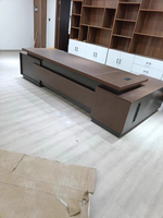 Bureaux personnalisés Meubles de PDG Table en bois de luxe en forme de L Mobilier Table de direction de bureau