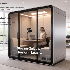 Cabina de Reuniones Ecológica para 4 Personas |   Cabina de Trabajo Privada con Superficie Antibacteriana |   Sala Acústica Inodora y de Cero Emisiones - Product Image 1