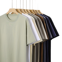T-shirt blanc à manches courtes en jersey de coton épais pour homme, coupe classique, couleur unie, décontracté, respirant, design vierge, options de logo