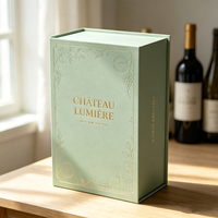 Boîte Cadeau Rigide de Luxe Personnalisée pour Vin, OEM ODM, Boîte en Carton Rigide avec Logo Personnalisé, Structure Durable pour Vin Rouge, Boissons, Aliments, Shopping