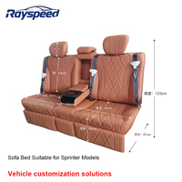 Canapé-lit en cuir Aero avec support pour les jambes, siège de voiture multifonctionnel inclinable pour Sprinter Alphard Vito Conversion