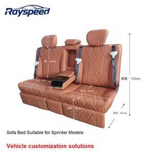 Sofá Cama de Cuero Aero con Soporte para Piernas, Silla Reclinable Multifuncional para <span class=keywords><strong>Furgoneta</strong></span>, para Conversión de Sprinter, Alphard, <span class=keywords><strong>Vito</strong></span> - Product Image 3