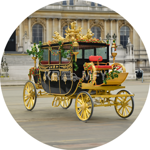 Calèche à chevaux à 4 roues, calèche de mariage, calèche royale de luxe de 13 pieds - Product Image 4