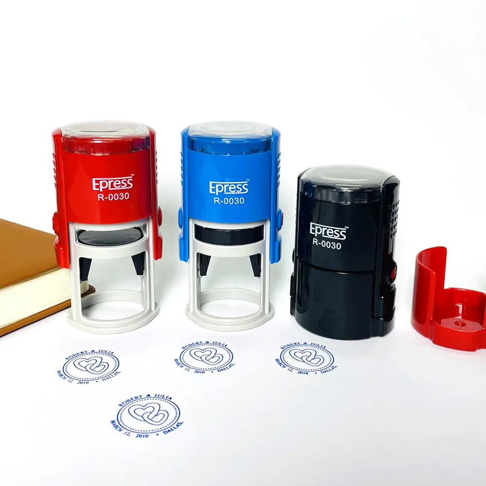 طوابع طباعة ذاتية اللون مطاطية للمكاتب البلاستيكية مخصصة بسعر الجملة للطبعات الواضحة