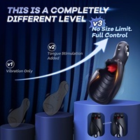 Masturbateur masculin intelligent avec contrôle par application IA, Pocket Pussy Stroker, 10 modes de léchage et de vibration, 100% étanche, écologique, pour adultes