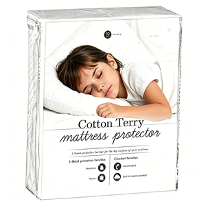 Protège-<span class=keywords><strong>matelas</strong></span> hypoallergénique en coton tricoté éponge, imperméable et anti-punaises de lit pour la maison et l'hôtel (vente en gros) - Product Image 1