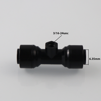 Buse de brumisation fine durable en plastique de 6,35 mm à basse pression, raccord en T de 1/4 pouce, connecteur rapide pour tuyau, refroidissement extérieur