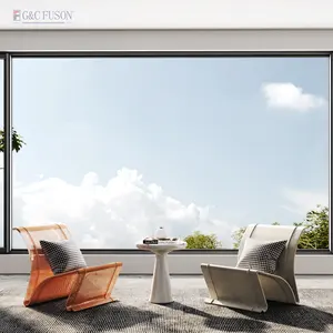 Fuson Miami Goedgekeurd Aluminium Frame Gehard Glas Schuiframen Geïsoleerde Glazen Ramen